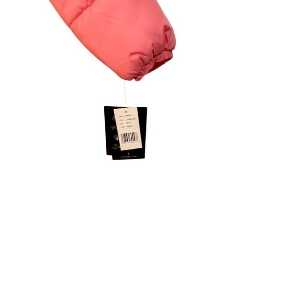 London Fog Girls Coral Hooded Puffer Jacket M/5-6 Fleece Lined Winter Coat NWT - Picture 4 of 6